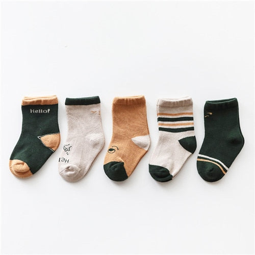 SnugWarm™ Infant Baby Socks 5 pair set