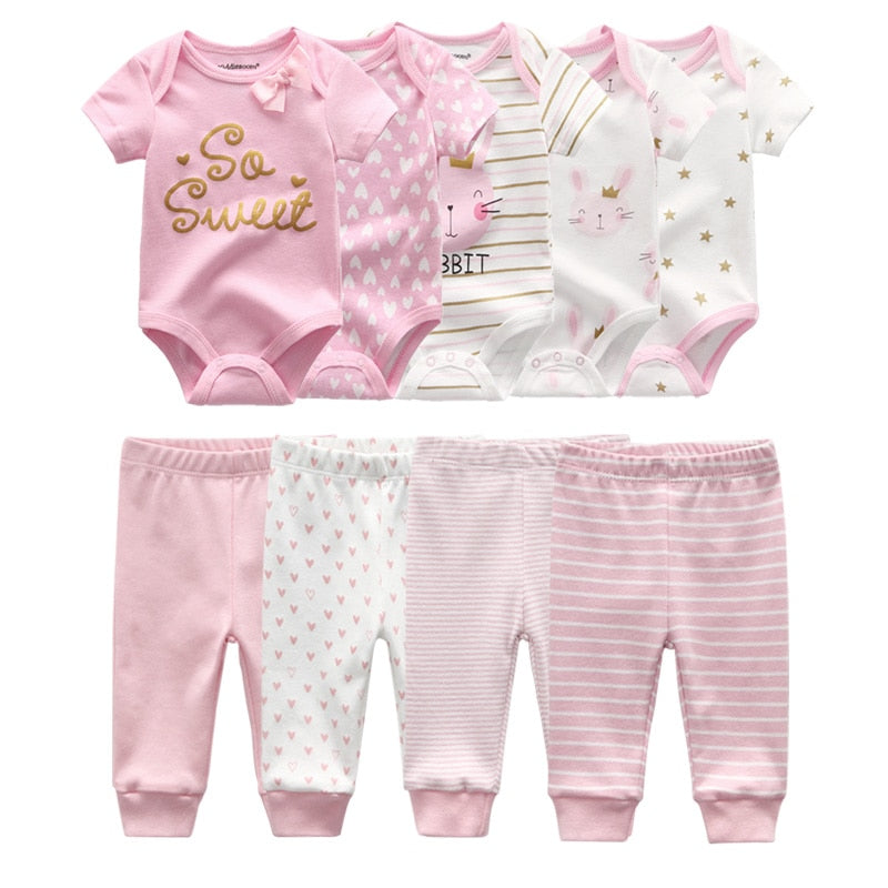 SnuggleCotton™ Baby Bodysuit & Pants Set