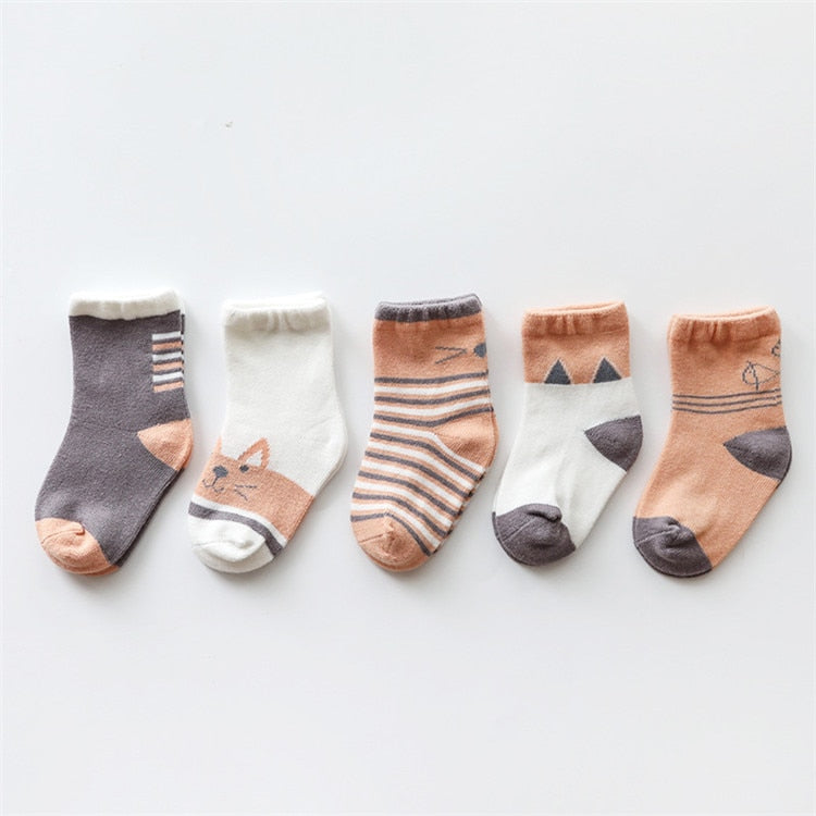 SnugWarm™ Infant Baby Socks 5 pair set