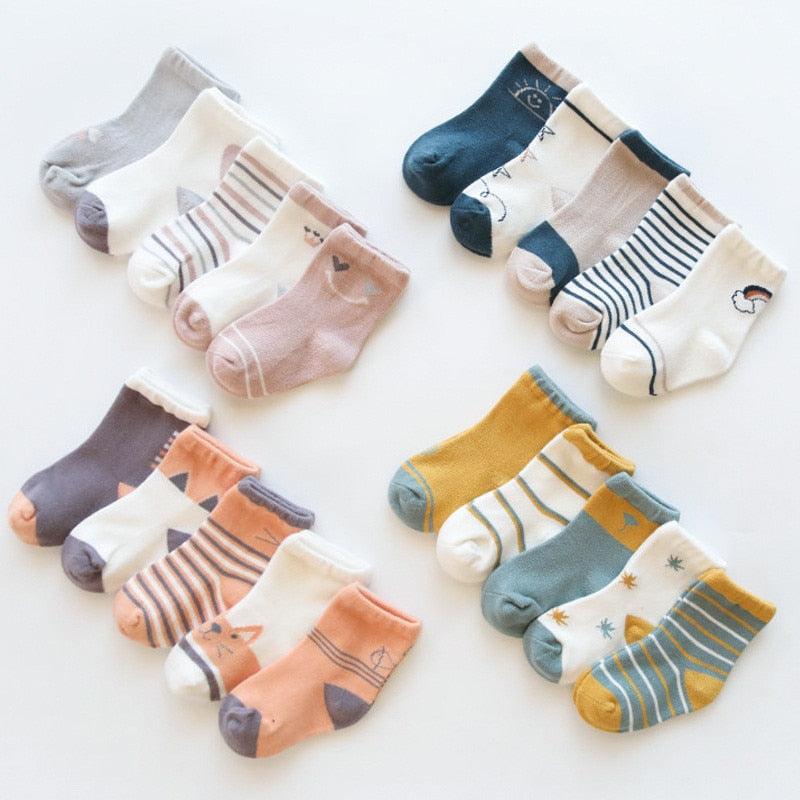 SnugWarm™ Infant Baby Socks 5 pair set