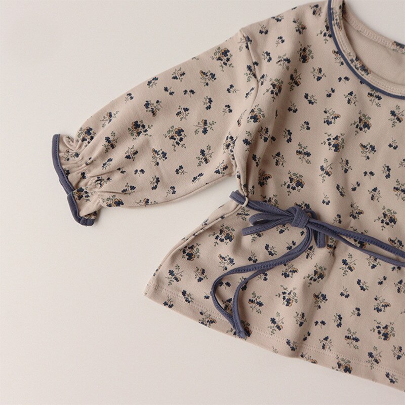 BELTED COTTON FLORAL PJ SET