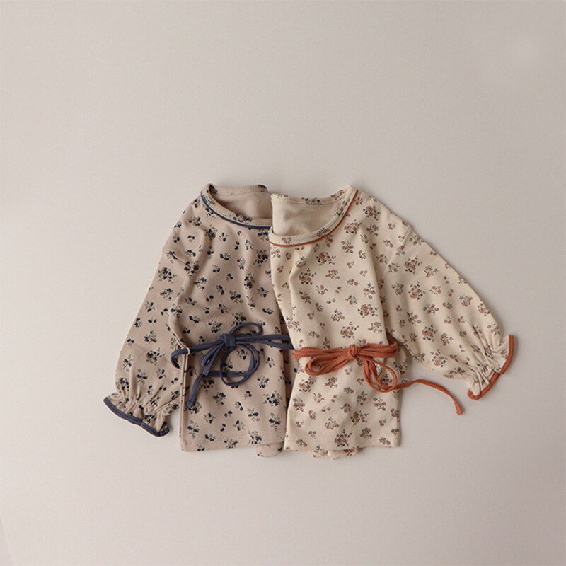 BELTED COTTON FLORAL PJ SET