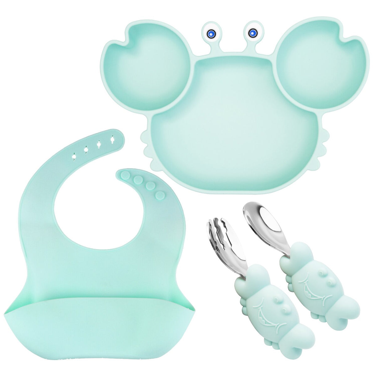 PlayfulPalate™ Silicone Crab Feeding Set