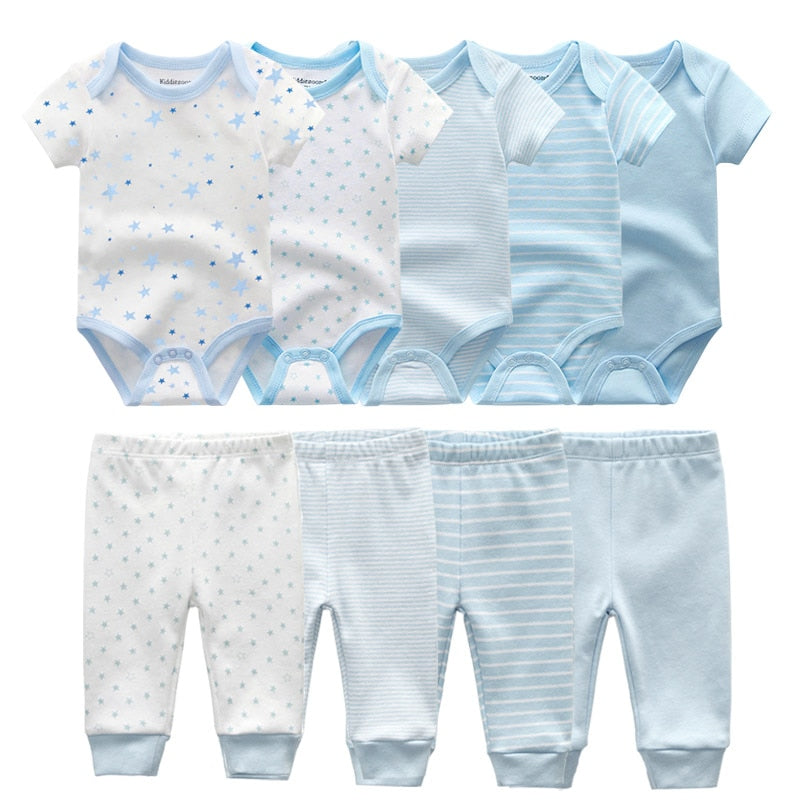SnuggleCotton™ Baby Bodysuit & Pants Set
