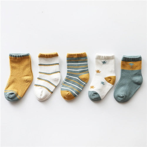 SnugWarm™ Infant Baby Socks 5 pair set