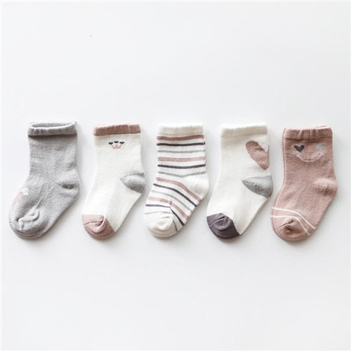 SnugWarm™ Infant Baby Socks 5 pair set