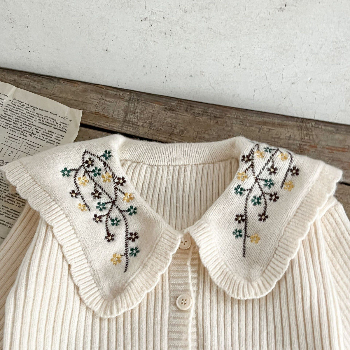 CozyHarmony™ Oversized Floral Collar Cardigan