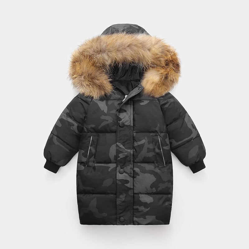 ArcticLuxe™ Fur Hooded Down Coat