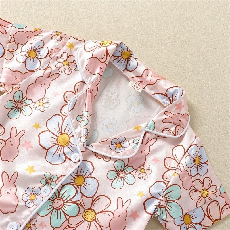 Floral Prints Baby Girls Pajama Set