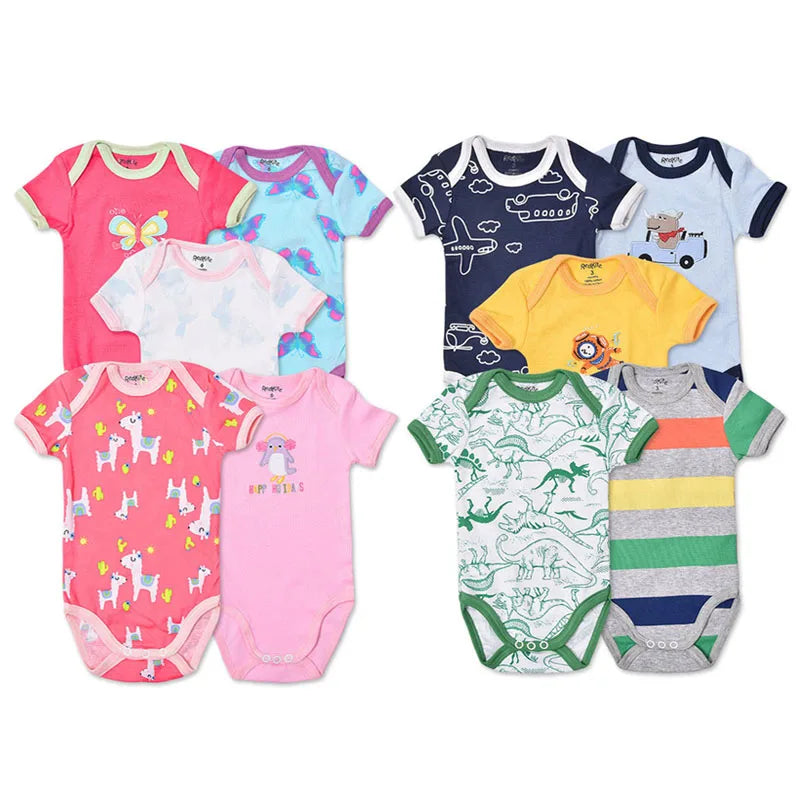 CottonCuddles™ 5-Piece Baby Bodysuit Set (3M–24M)