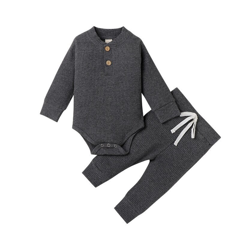 CozyChic™ Solid Color Baby Suit Set