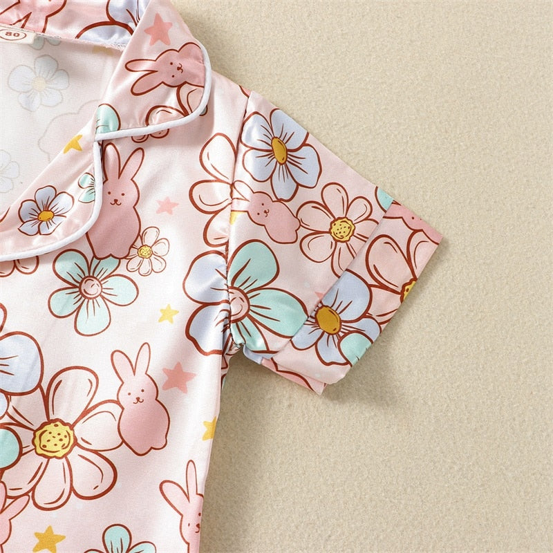 Floral Prints Baby Girls Pajama Set