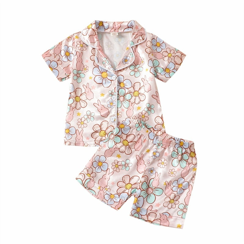 Floral Prints Baby Girls Pajama Set