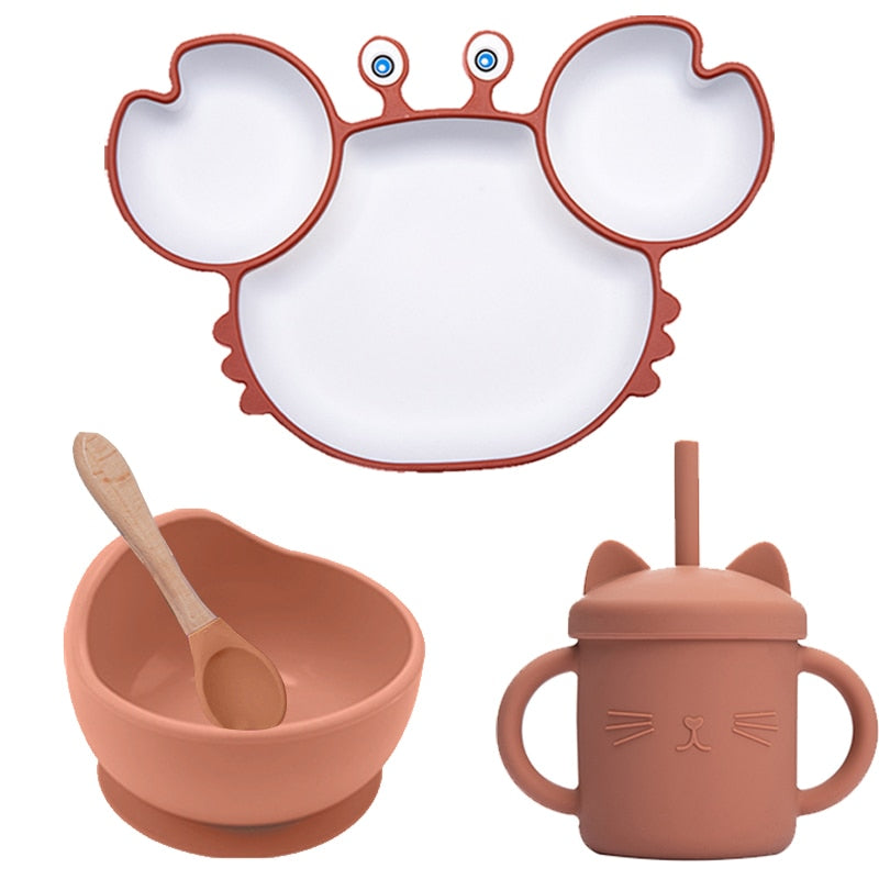 ColourfulCreations™ Crab Dish and Cutlery Set