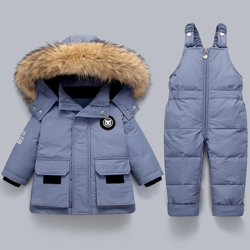CoLab™ FrostyDays Down Jumpsuit & Fur Hooded Coat