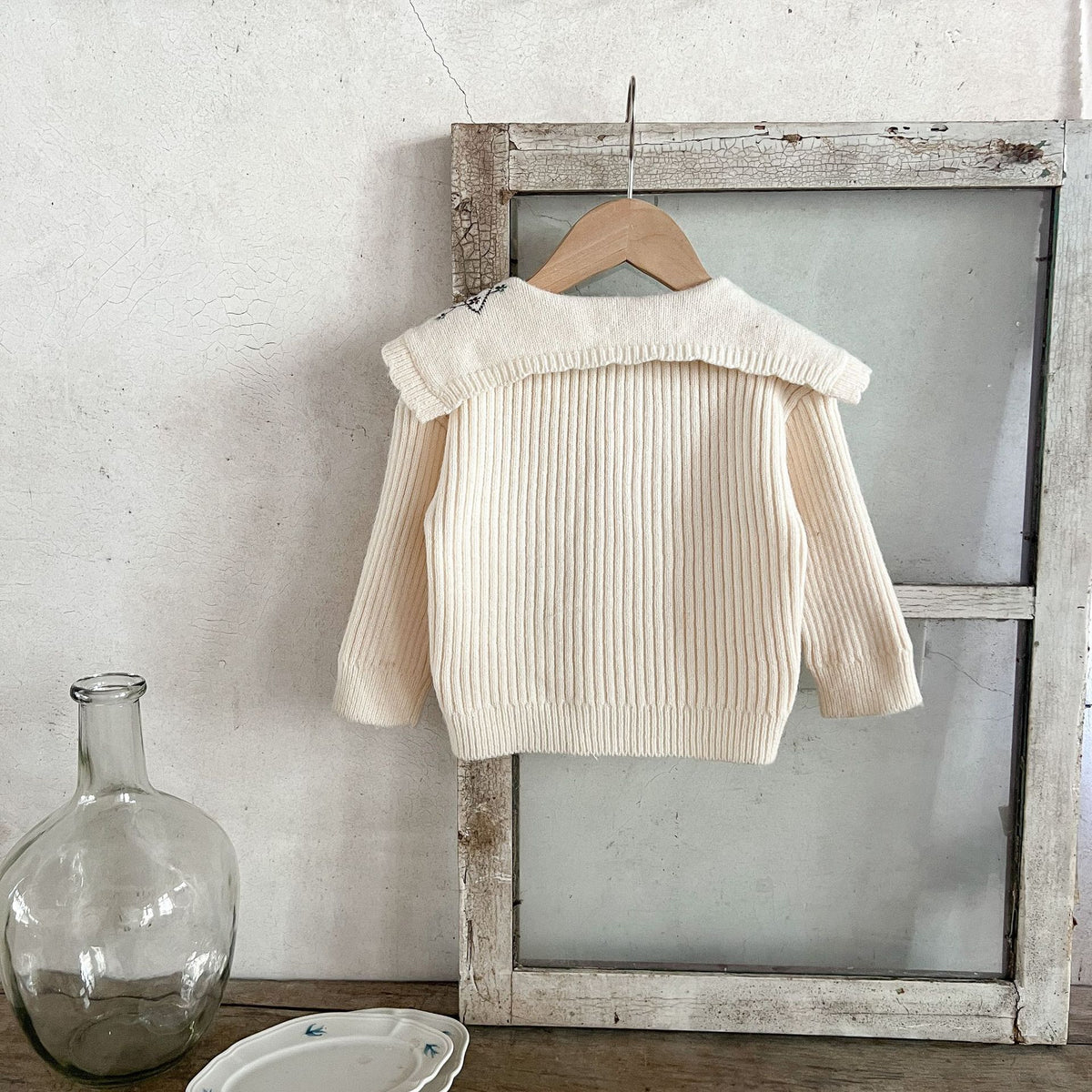CozyHarmony™ Oversized Floral Collar Cardigan