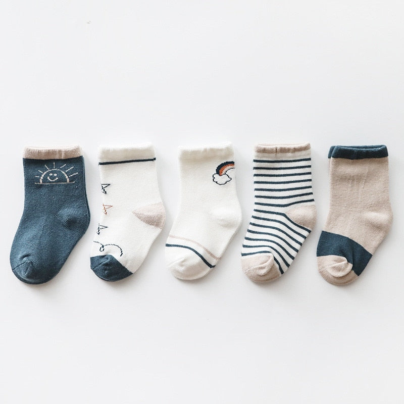 SnugWarm™ Infant Baby Socks 5 pair set