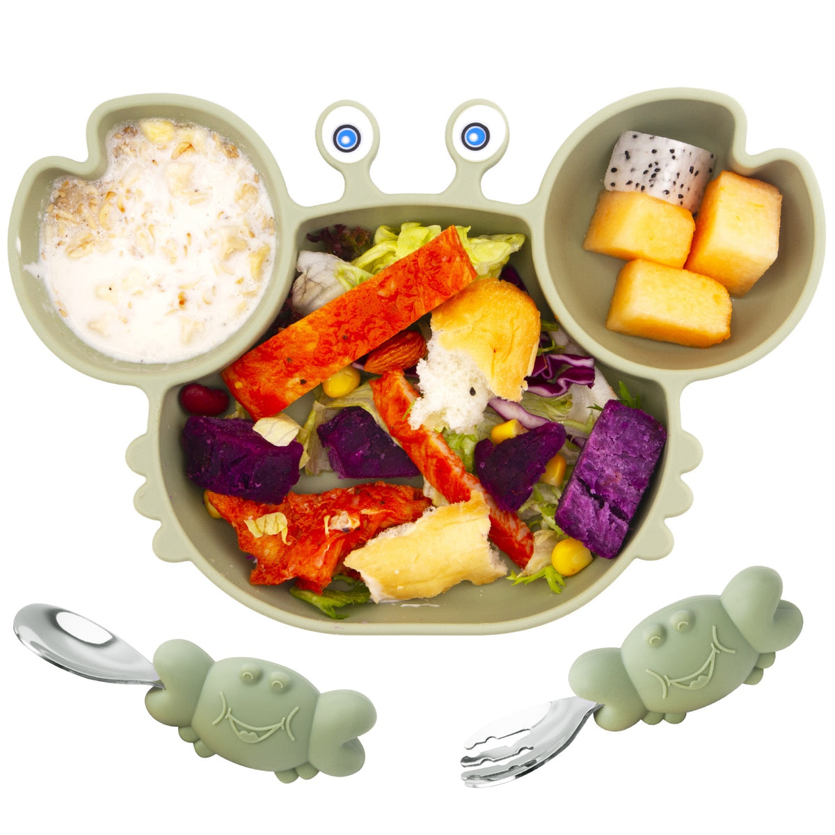 PlayfulPalate™ Silicone Crab Feeding Set