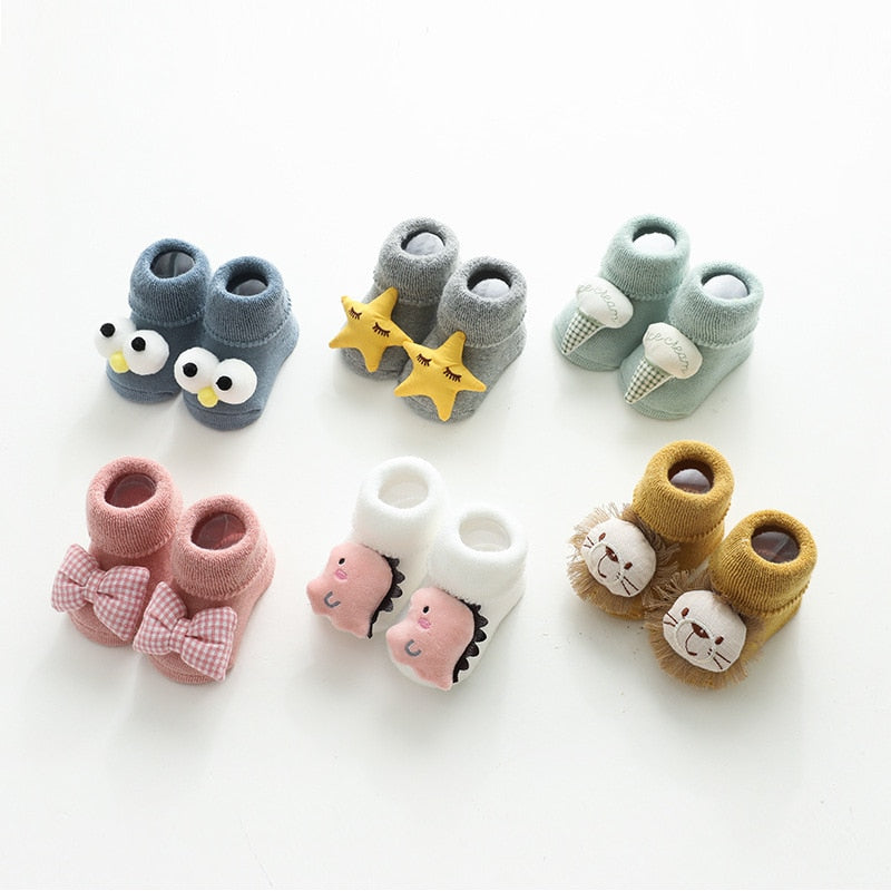 SnuggleToes™ Cartoon Character Baby Socks.